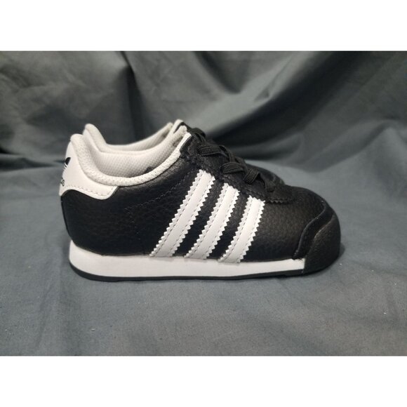 Adidas Toddlers Samoa I Casual Sneakers Leather White Black Size 6 NEW NO BOX! - Picture 6 of 11